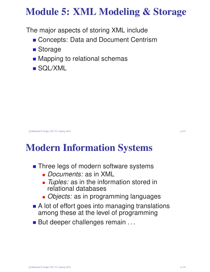 module 5 xml modeling storage