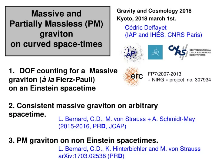 1 dof counting for a massive fp7 2007 2013 graviton la