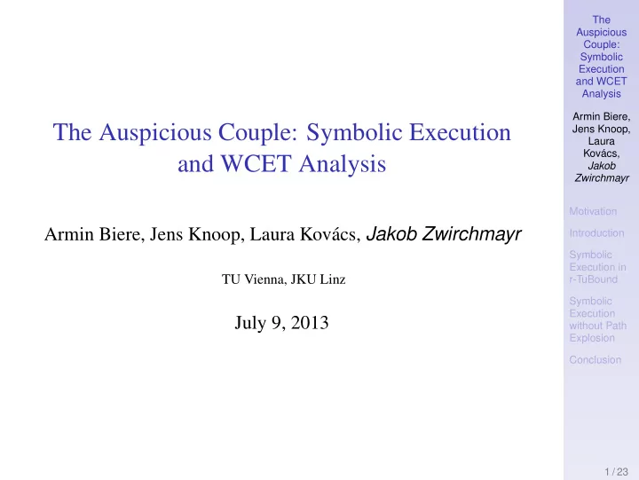 the auspicious couple symbolic execution
