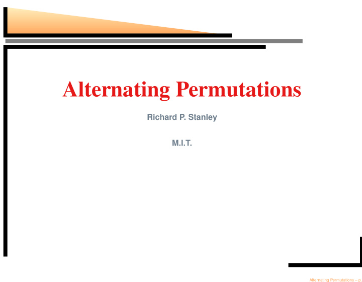 alternating permutations