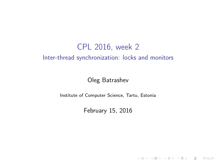 cpl 2016 week 2