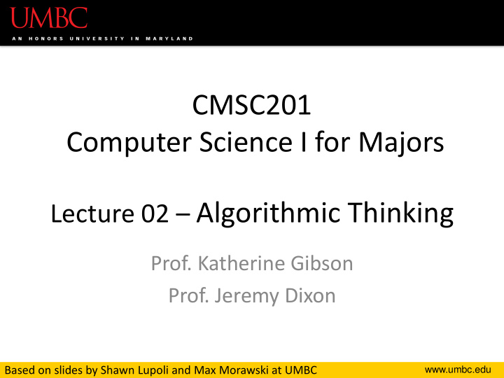 lecture 02 algorithmic thinking