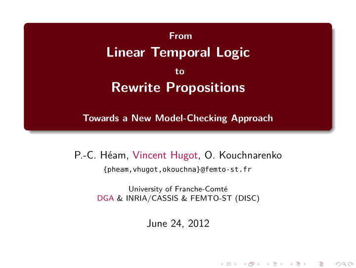 linear temporal logic