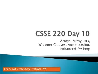 Q1  What it is for:  Bundling a collection of objects under a single  name,  With elements