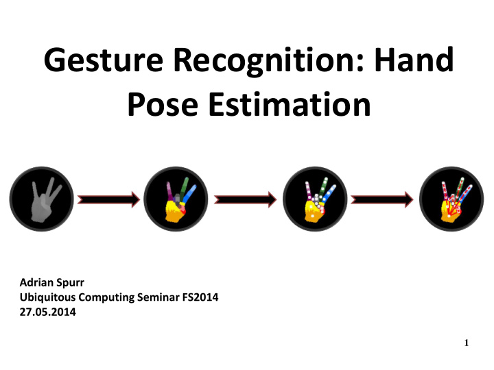 gesture recognition hand pose estimation