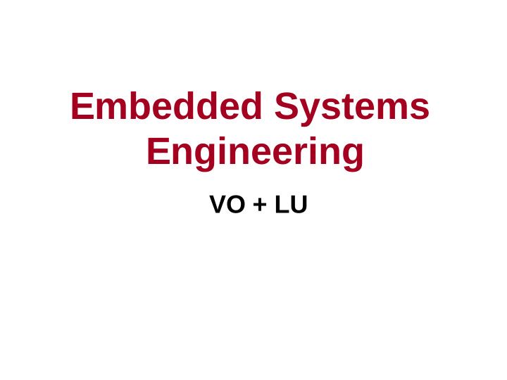 embedded systems engineering
