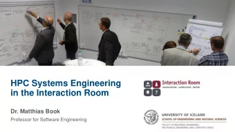 in the Interaction Room  Dr. Matthias Book  Professor for Software Engineering  Software