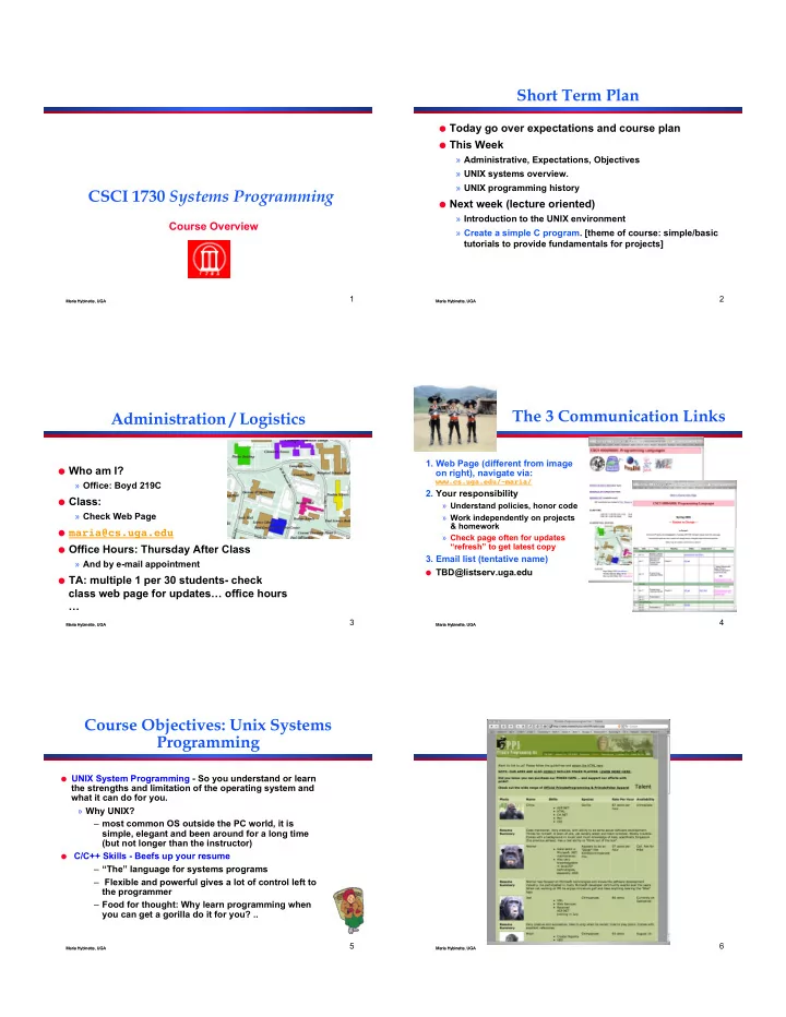 introduction to the unix environment course overview