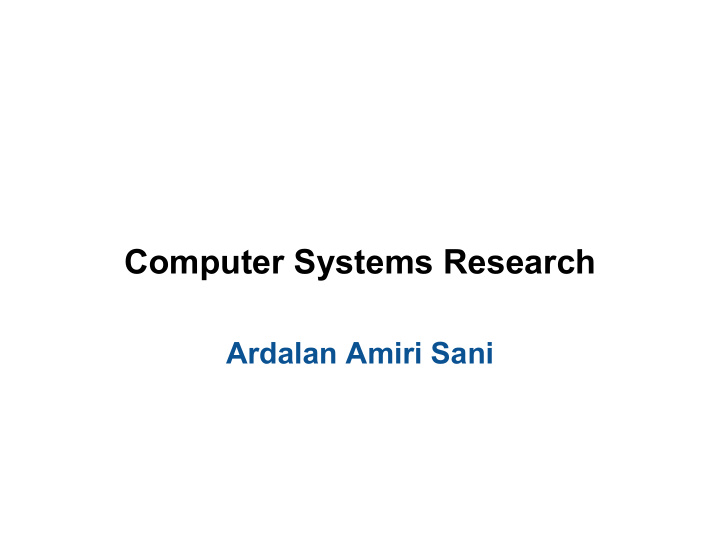 computer systems research