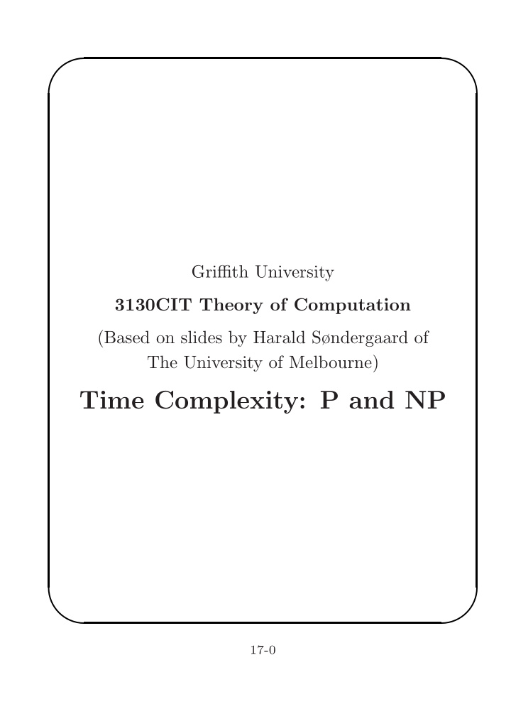 time complexity p and np