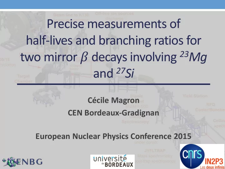 half lives and branching ratios for two mirror decays