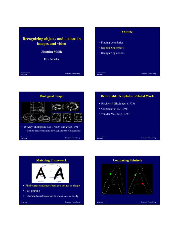 recognizing objects and actions in