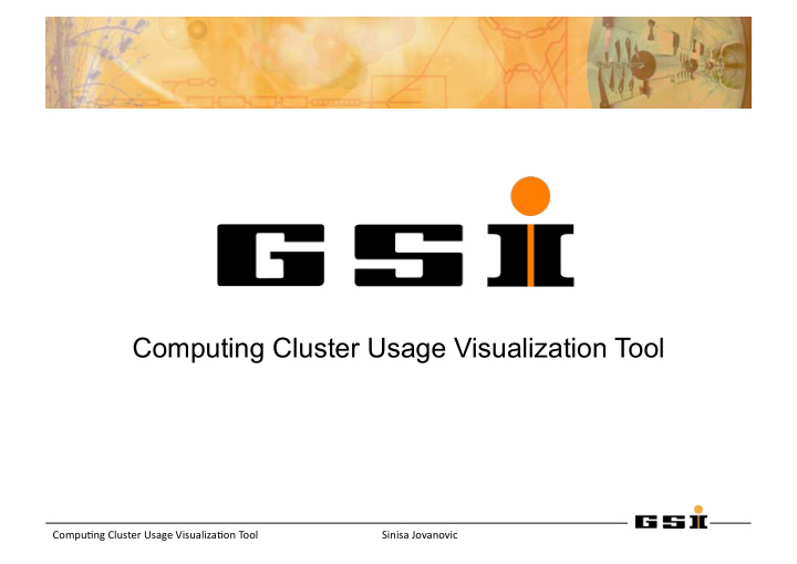 computing cluster usage visualization tool