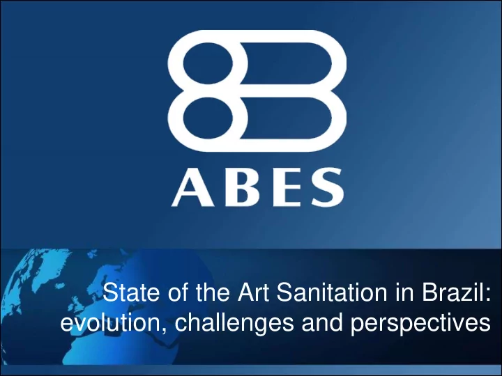 state of the art sanitation in brazil