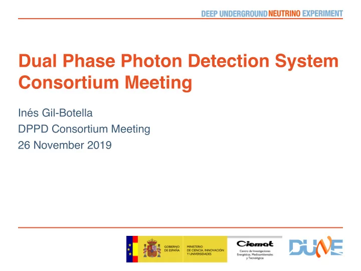 dual phase photon detection system consortium meeting