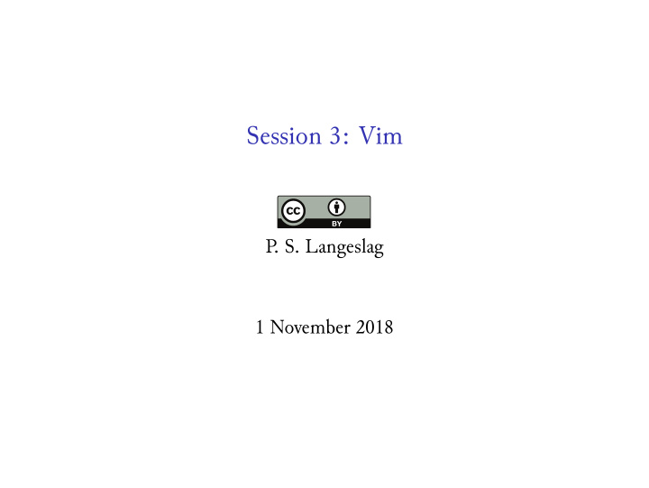 session 3 vim