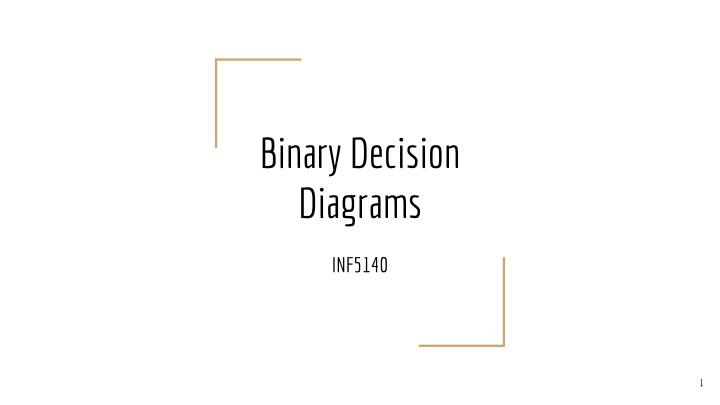 binary decision diagrams