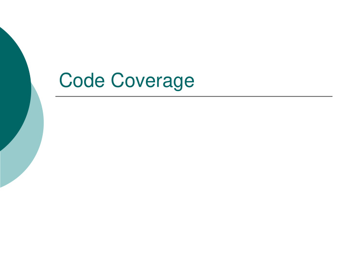 code coverage outlines