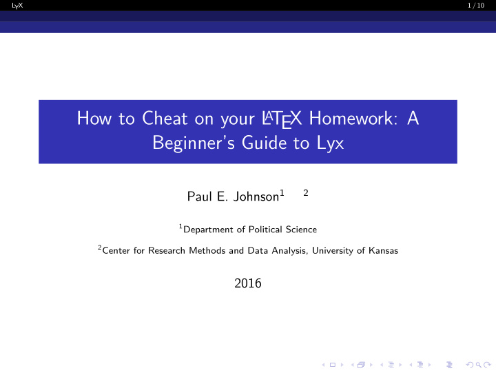 how to cheat on your l a t ex homework a beginner s guide
