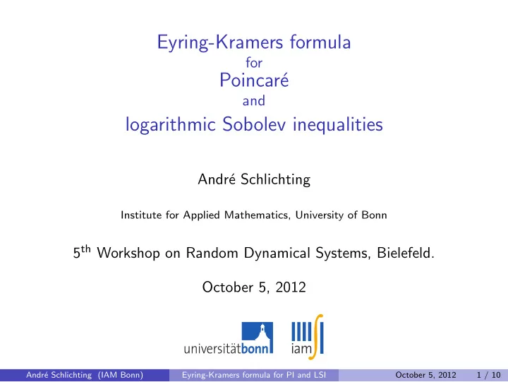 eyring kramers formula