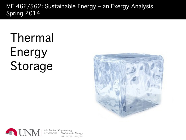 thermal energy storage