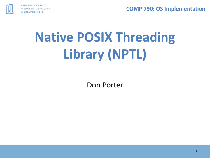 native posix threading library nptl