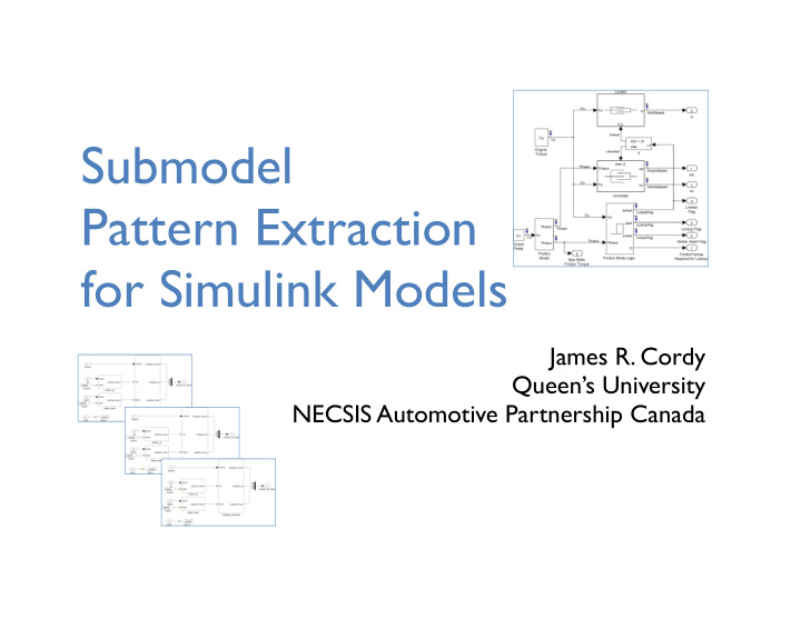 submodel pattern extraction for simulink models