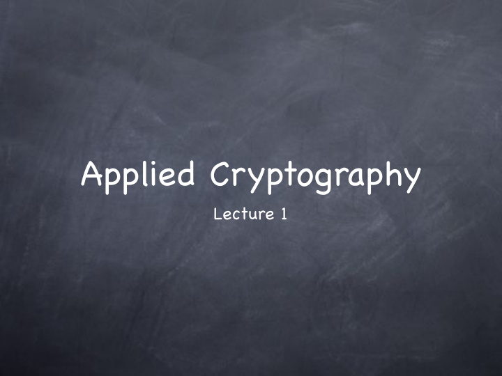 applied cryptography
