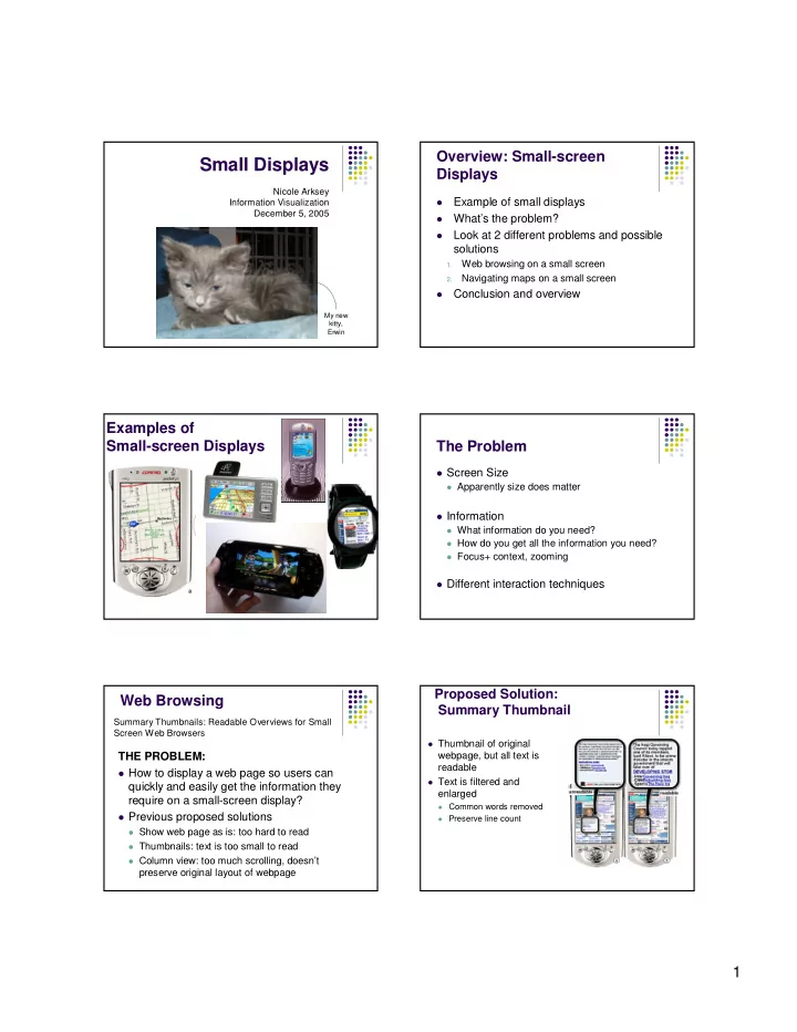small displays