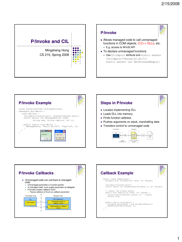 p invoke and cil