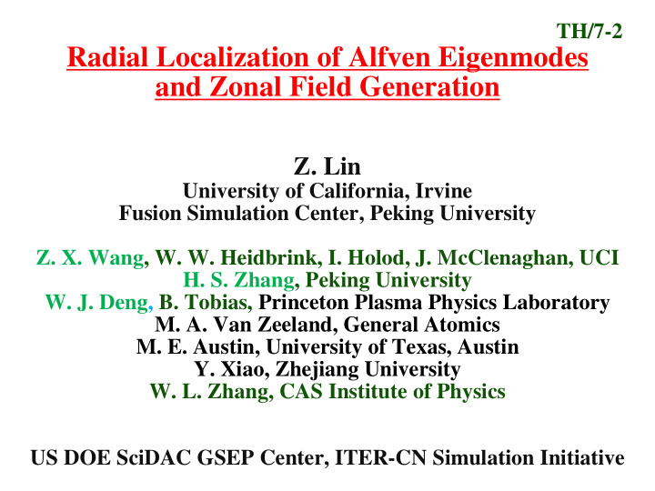 and zonal field generation