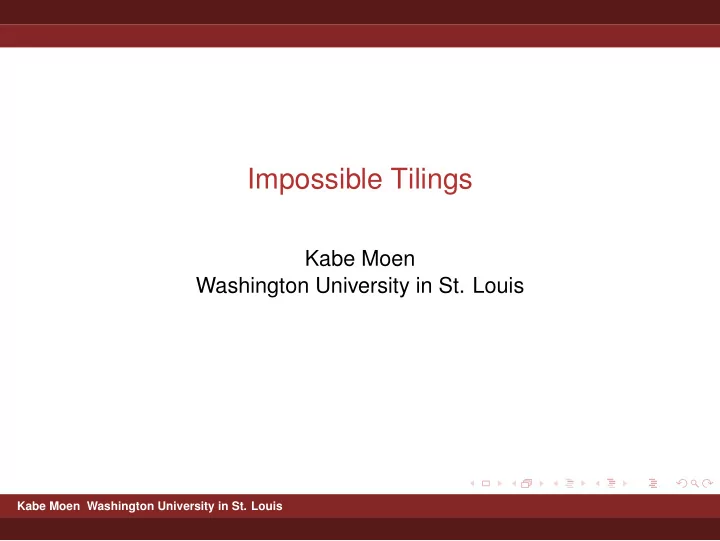 impossible tilings