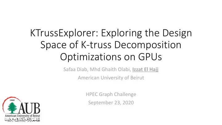 space of k truss decomposition