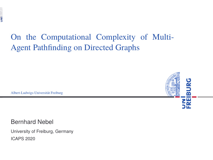 on the computational complexity of multi agent