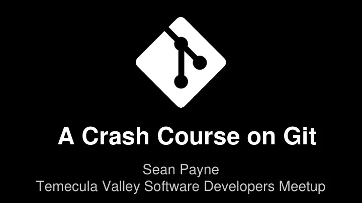 a crash course on git