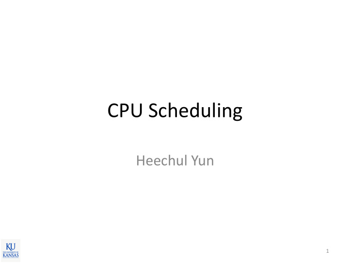 cpu scheduling