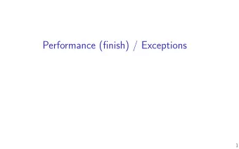 Performance (fjnish) / Exceptions  1  Changelog  Changes made in this version not seen in fjrst