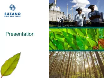 Presentation  1  Disclaimer  Certain statements in this presentation may constitute forward-looking