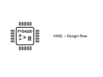 VHDL  Design flow  General design flow steps  Design entry    Register Transfer Level (RTL)