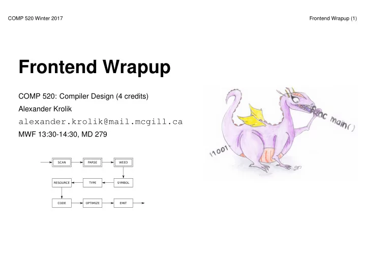 frontend wrapup
