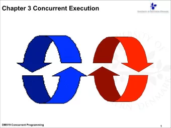 Chapter 3 Concurrent Execution  DM519 Concurrent Programming  1  Repetition (Concepts, Models,