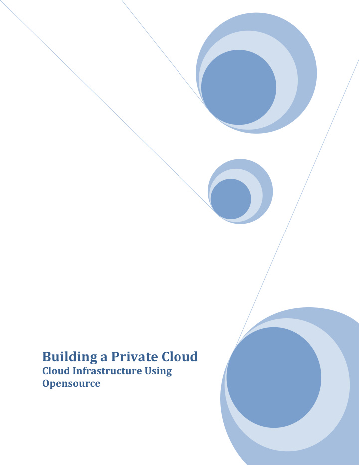 building a private cloud