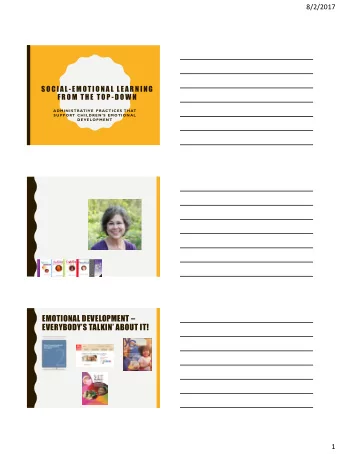 EMOTIONAL DEVELOPMENT  EVERYBODYS TALKIN  ABOUT IT!  1  8/2/2017  POLL T HE  IMPORTANCE OF