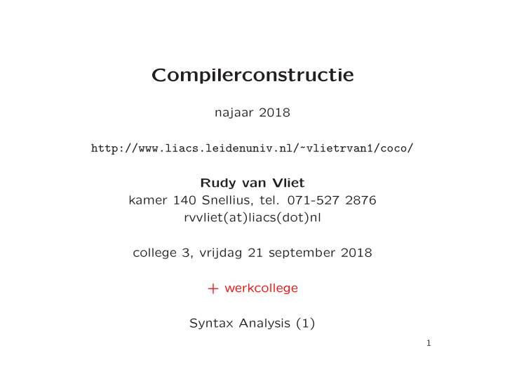 compilerconstructie