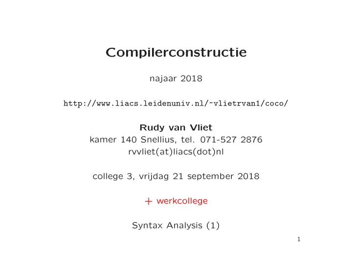 compilerconstructie