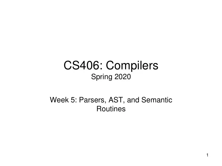 cs406 compilers