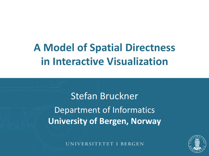 a model of spatial directness in interactive visualization