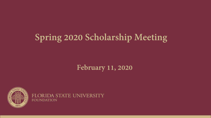 spring 2020 scholarship meeting
