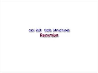Recursion  Summary    Topics    recursion overview    simple examples    Sierpinski