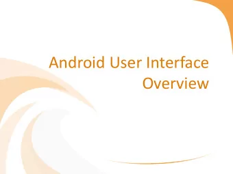 Overview  What is GUI?  A graphical user interface (GUI) is a set of  visual elements that
